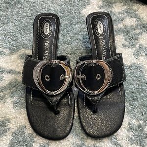 Dr. Scholl’s, black, 2” heels with silver accents, size 8.5 Feel crazy good!